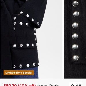 Black Studded Cardigan by INC
